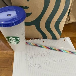 Starbucks Confetti Cup Venti Rainbow Straw